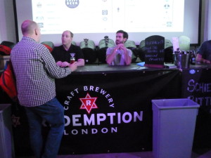 Redemption were one of the few booths offering cask. Nice to see tradition alongside innovation.