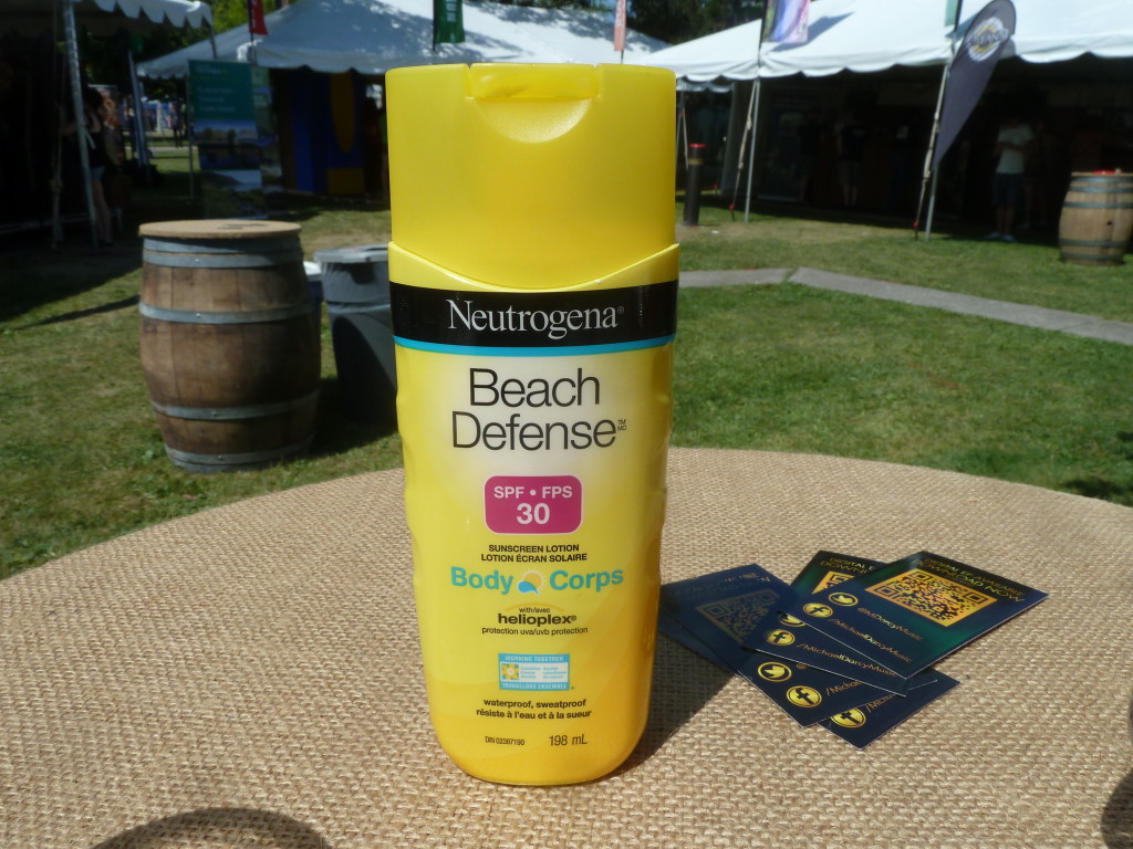 If you're going to host an Irish Pavilion in Toronto in July, you'd do well to leave complimentary sunscreen about the pavilion. Someone at Tourism Ireland thought ahead.